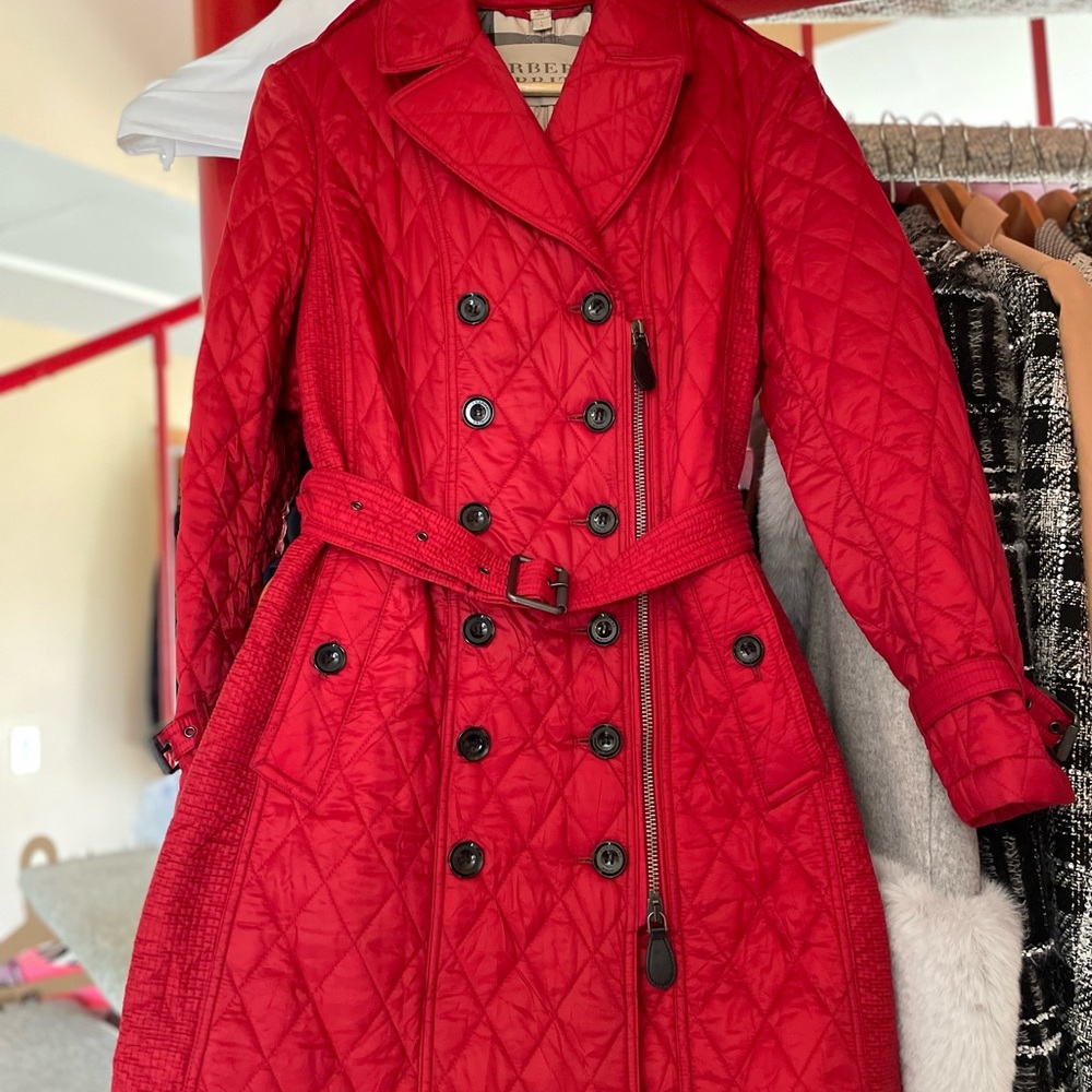 Burberry quilted trench coat with belt - Picture 15 of 16